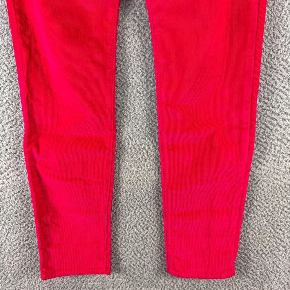 Gap Stretch Jegging Pants Girls 14‎ Regular Red Corduroy Skinny Mid Rise Denim